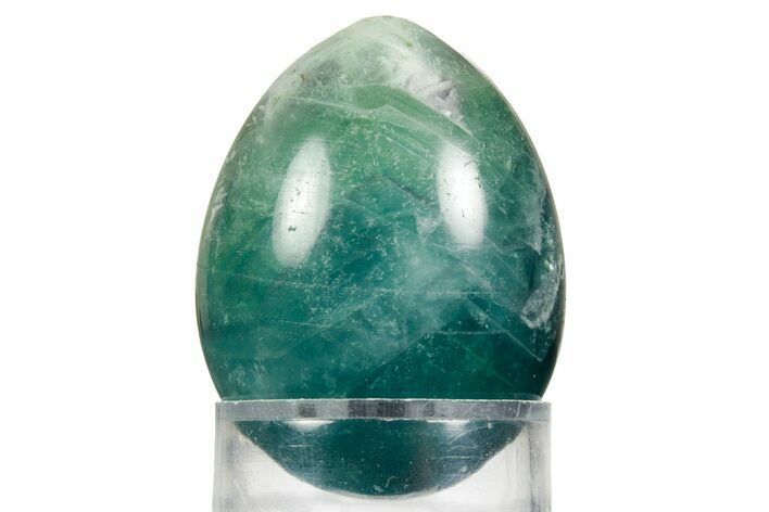 Polished Green Fluorite Egg - Fluorescent! #362789